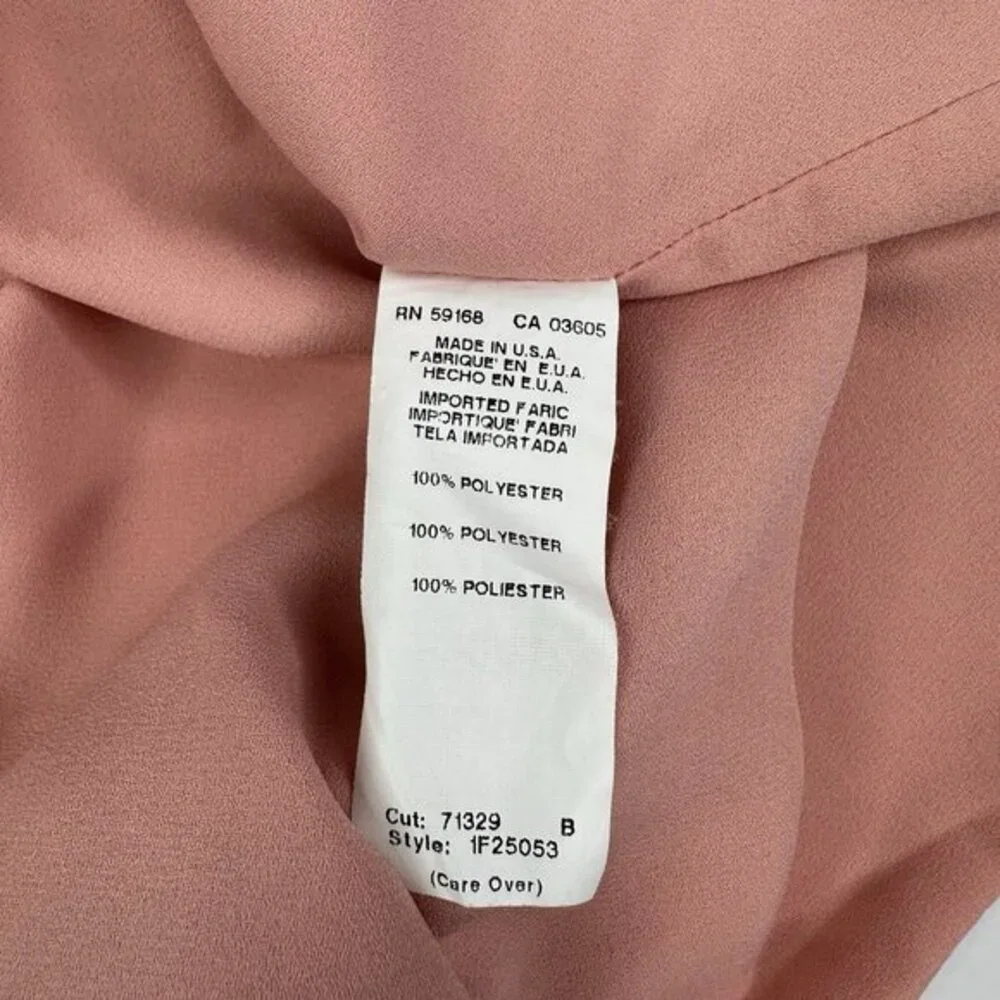 Fifteen Twenty Womens Peach V-Neck Front Tie Sleeveless Blouse XS 1F25053 USA‎ - Picture 6 of 12